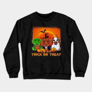 Halloween Dachshund trick or treat T Shirt Dachshund gift Crewneck Sweatshirt